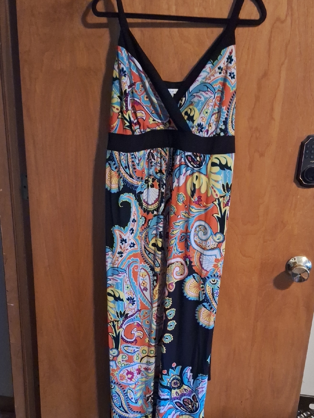 Fashion Bug Black Multicolor Paisley Maxi Dress